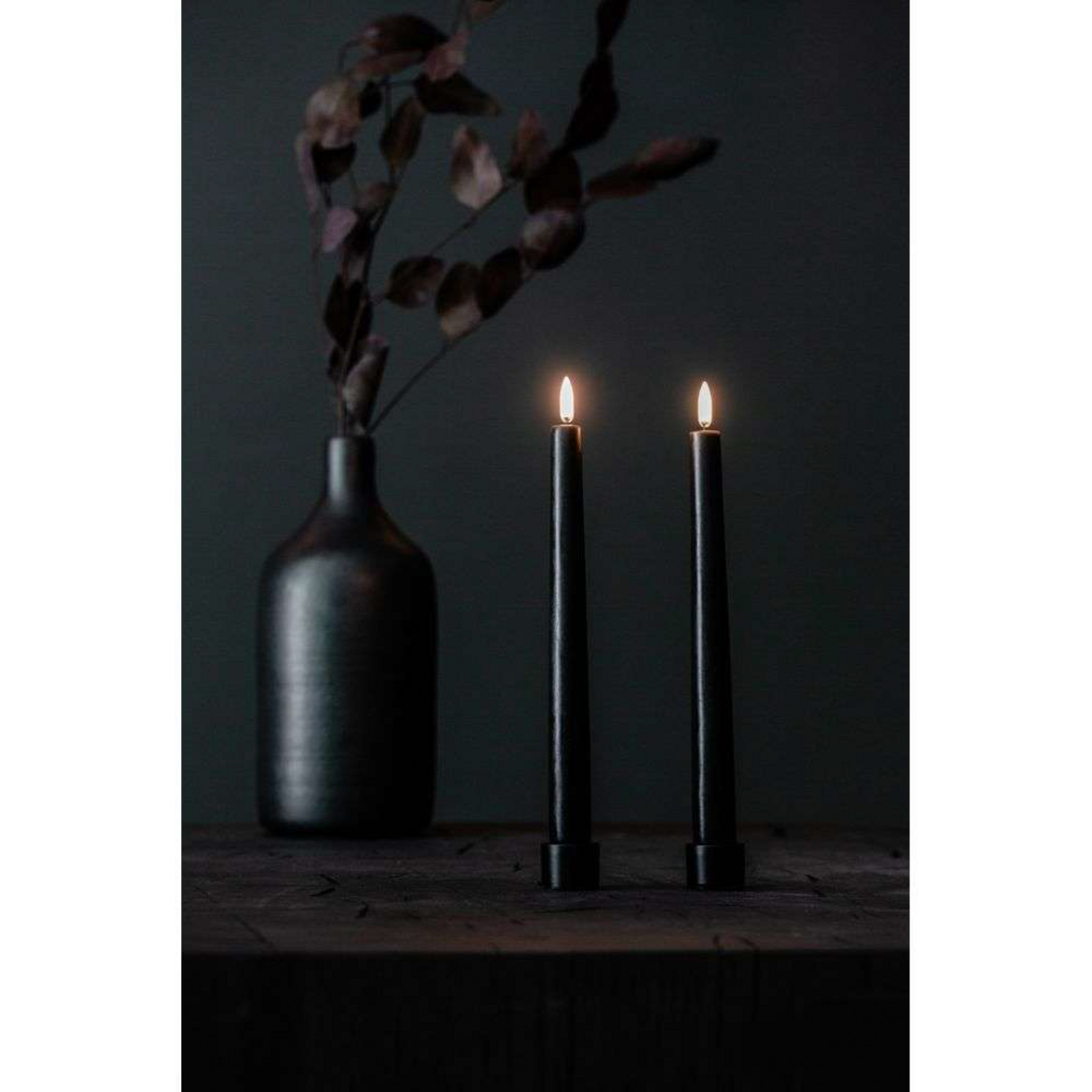 Light Candle Holder Taper 2 pcs. Matte Black - Uyuni Lighting