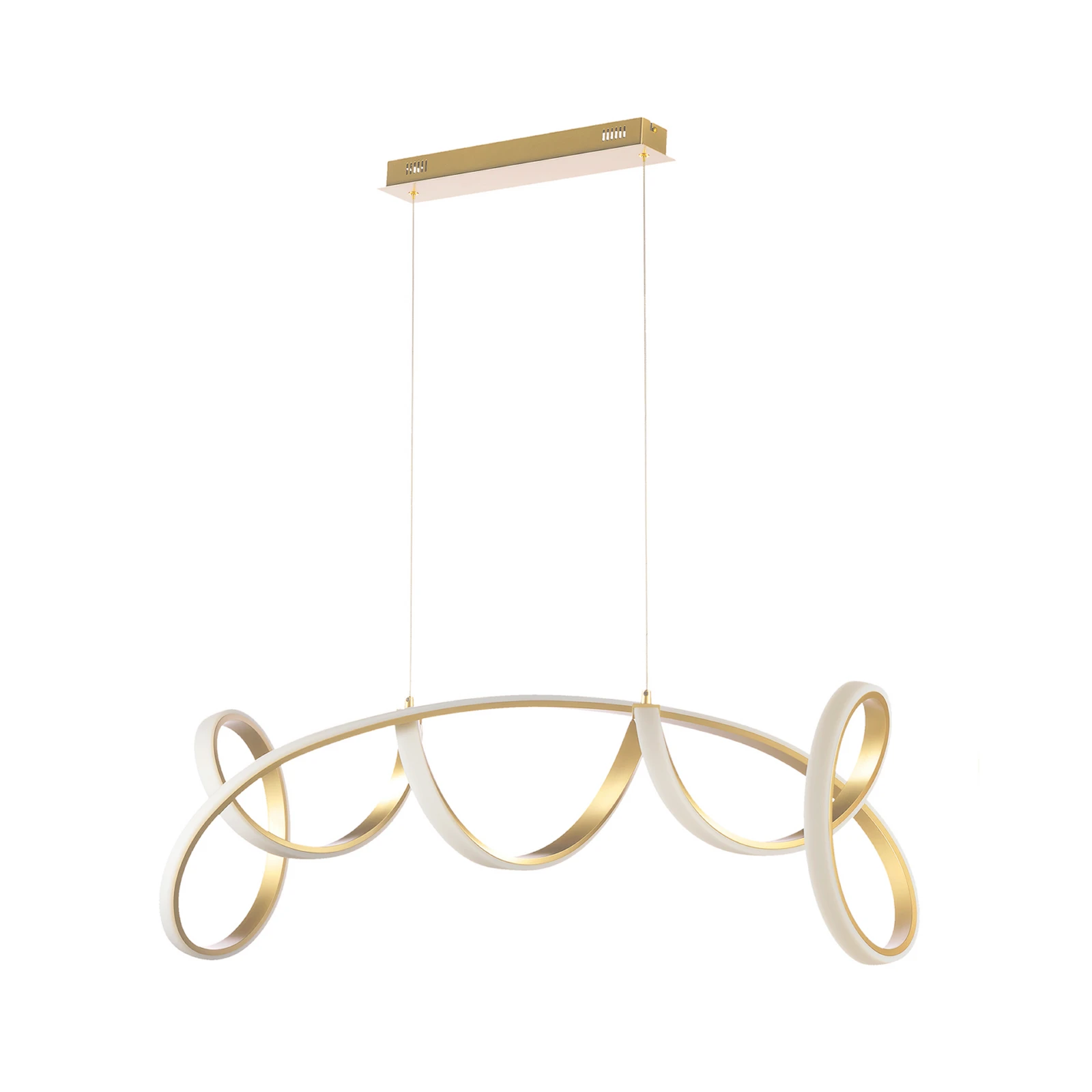 Kira LED viseče svetilo, zlata barva, dolžina 102 cm, 4000 K