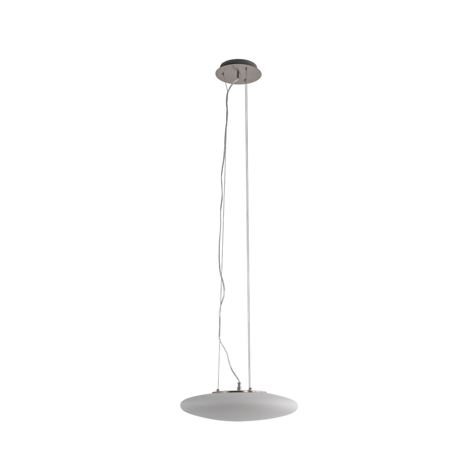 Lindby LED-Hängeleuchte Gunda, weiß, Glas, Ø 47 cm, dimmbar