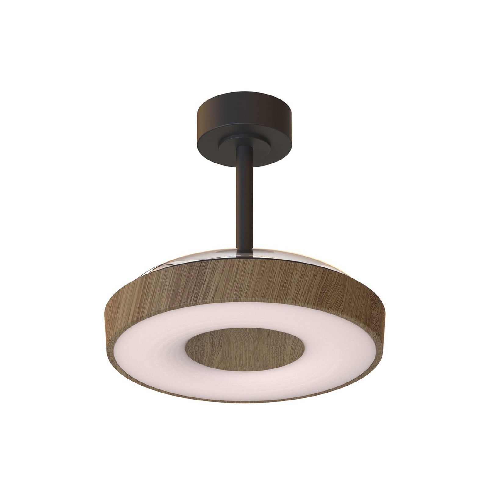 Smart LED plafondventilator Coin Mini hout/zwart - Mantra
