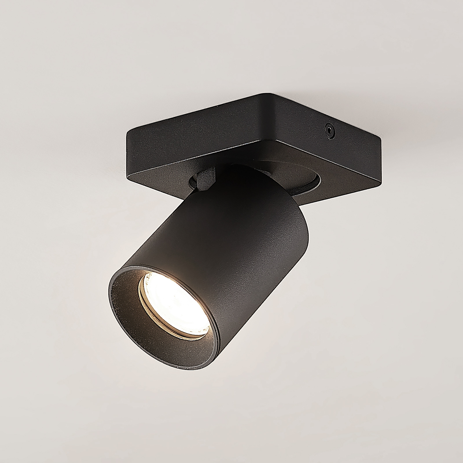 Arcchio Leevya taklampe 1 lyskilde, kantet svart