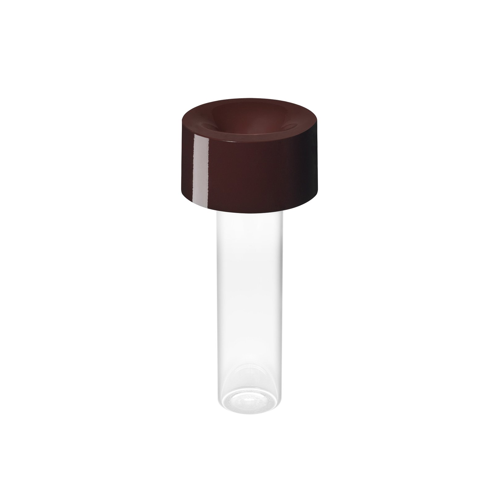 Foscarini LED-Akku-Tischleuchte Fleur, burgunderrot