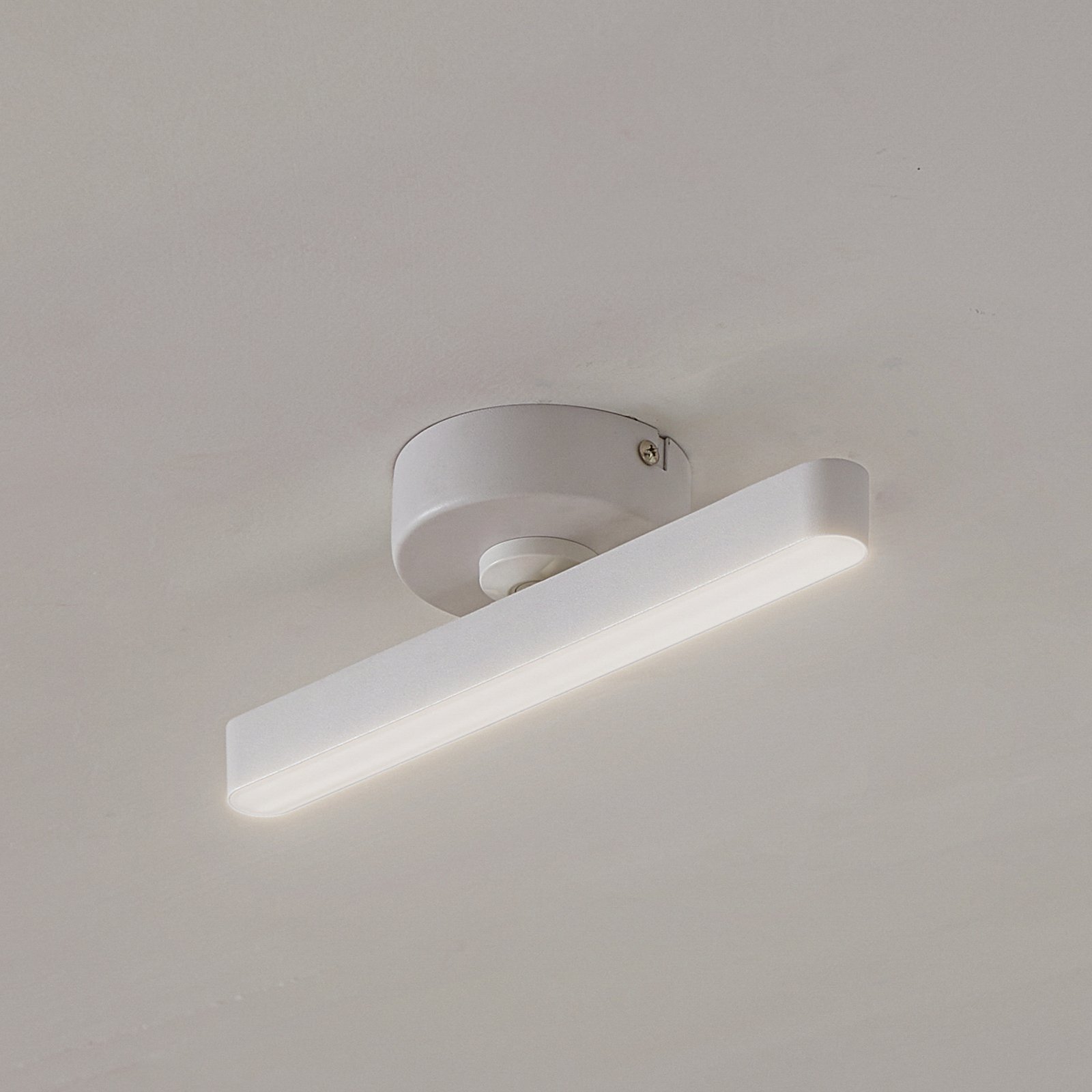 Lindby spot LED Eldrin, blanc, à 1 lampe, réglette lumineuse LED