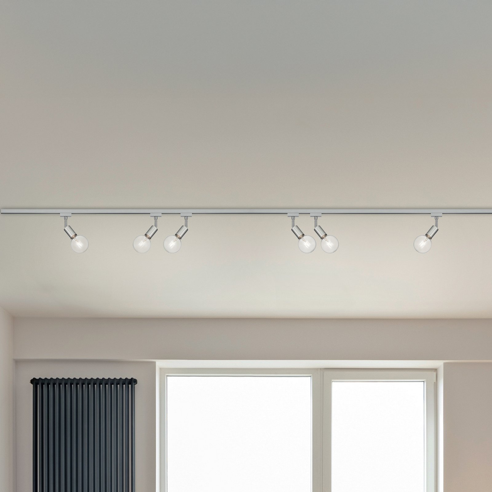 Sada koľajníc DUOline Diallo titan 2 m 6-pl. E27-LED 2-pl.