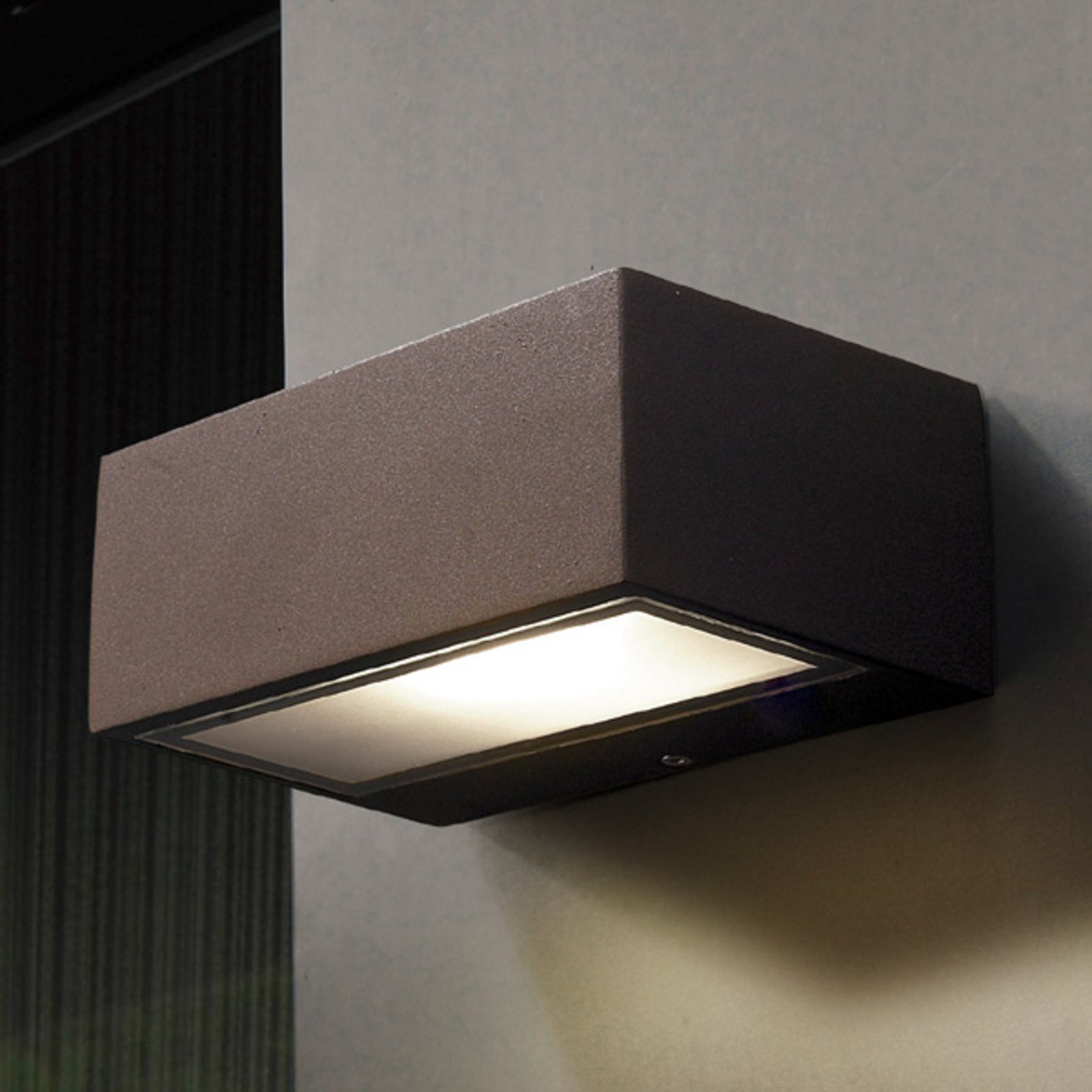 LEDS-C4 NEMESIS - adjustable outdoor wall light, brown, aluminium, glass, R7s 78.3 mm, 100 W, energy efficiency: A++, W: 17 cm, H: 7 cm
