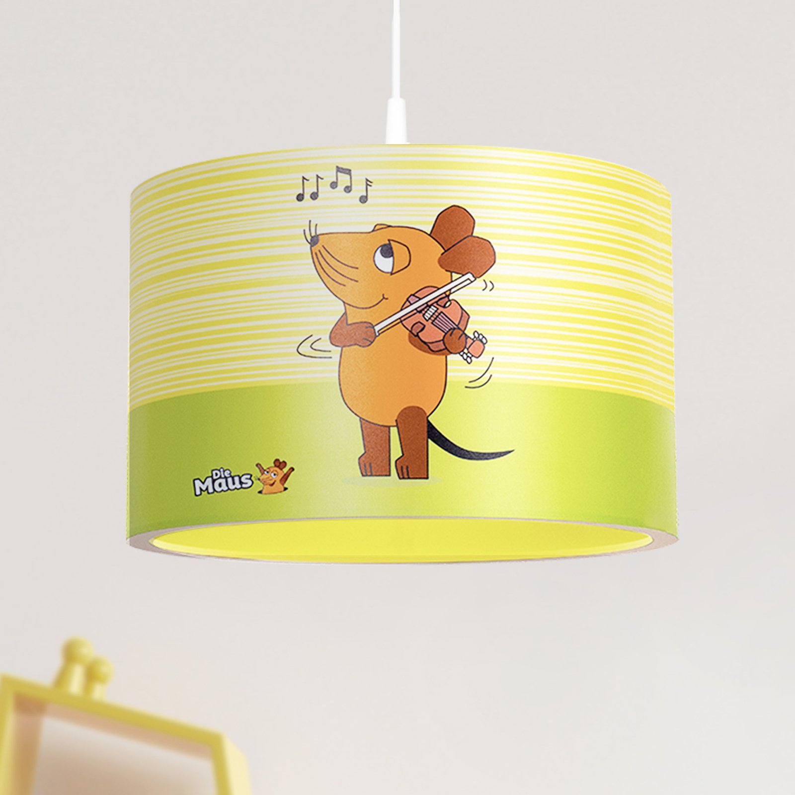 Pendant light 25/40 Mouse, yellow, E27, 1-bulb, plastic