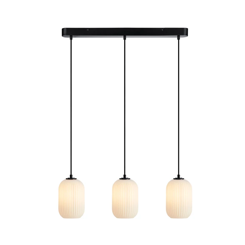Markslöjd - Cava Straight 3 Pendant Black/White