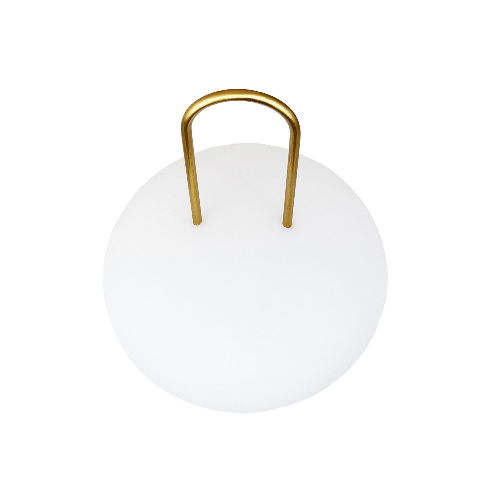 LED lantaarn Ellipse, wit/messing, IP44 - Dyberg Larsen