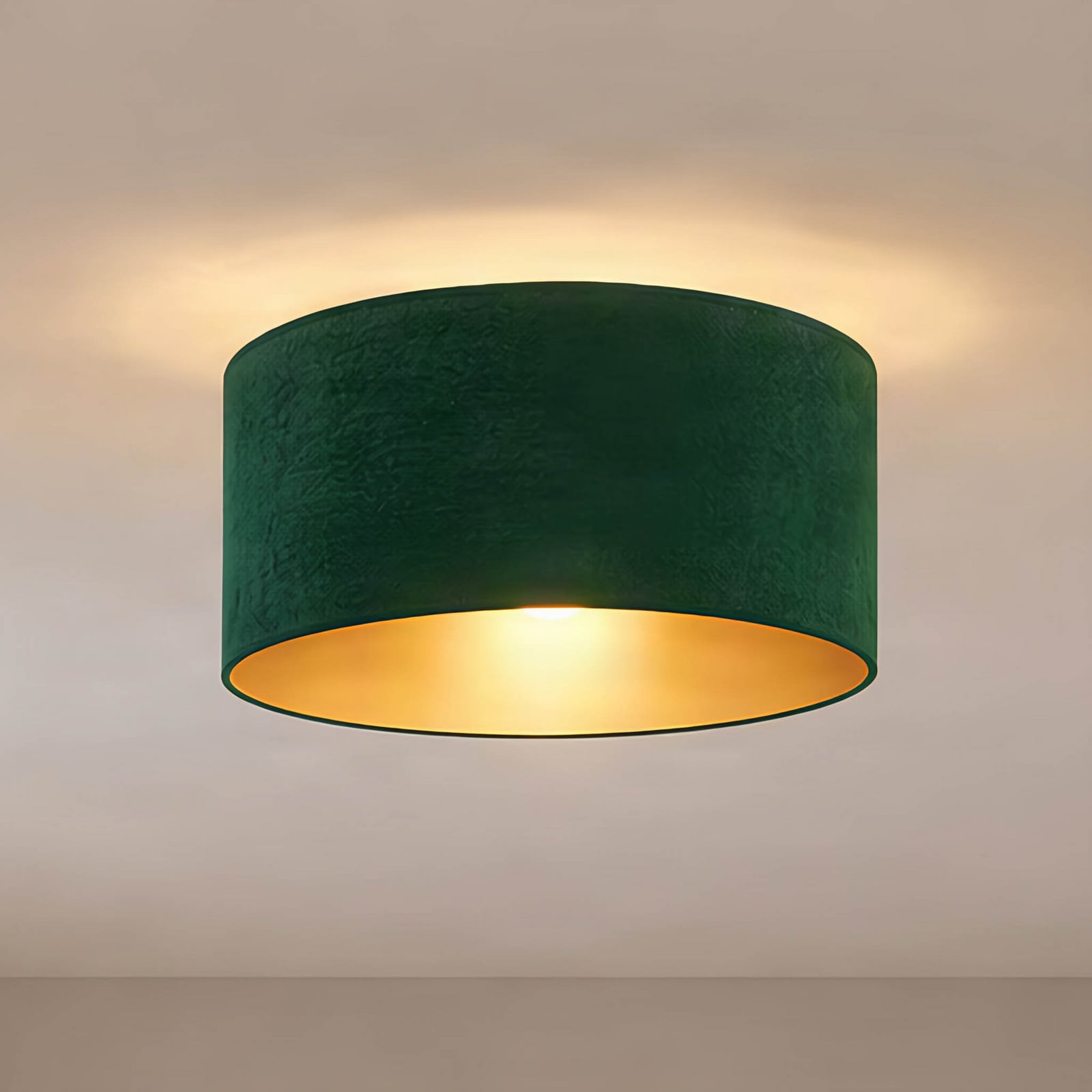 Stropna svetilka Golden Roller Ø 40 cm temno zelena/zlata