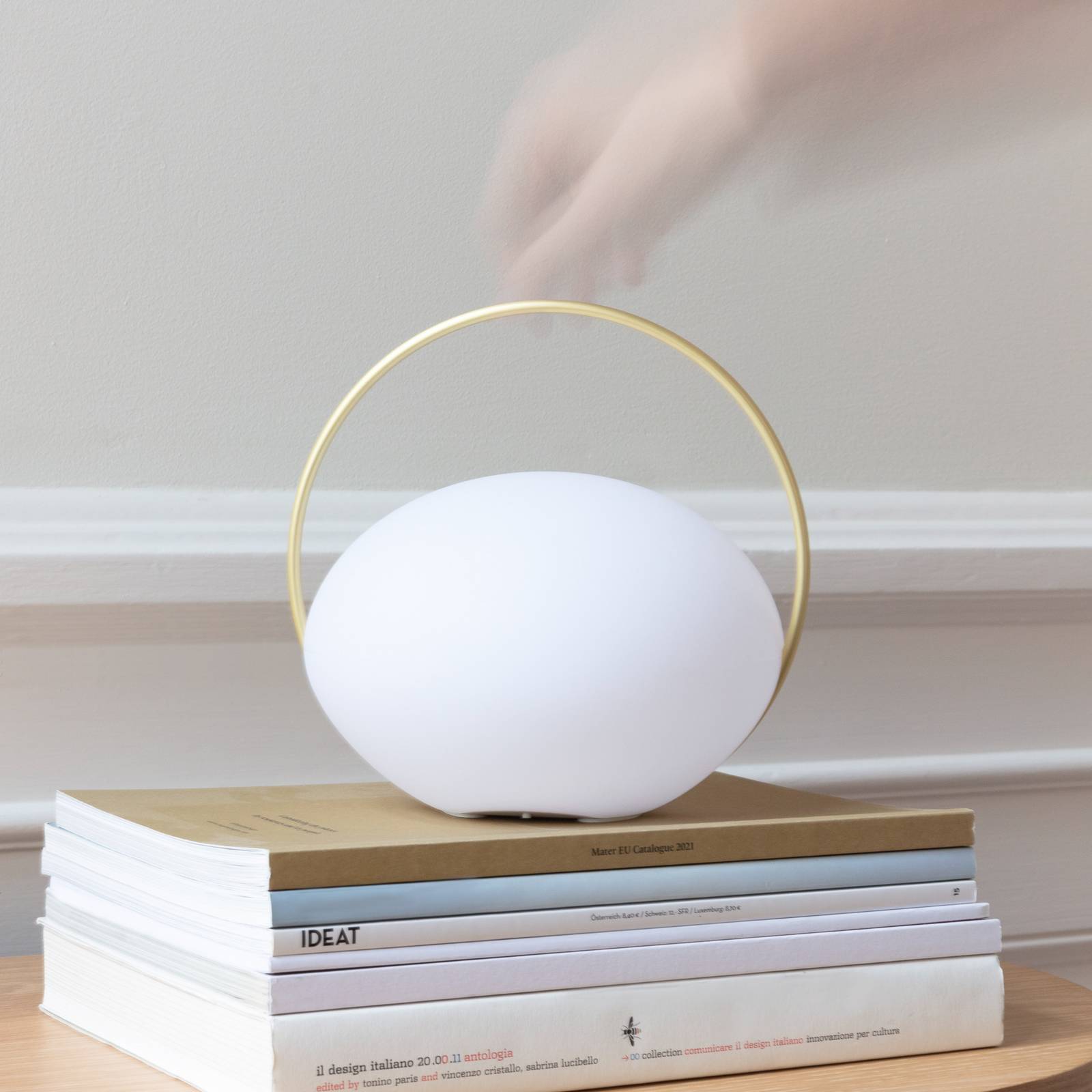  Umage Lámpara De Mesa Recargable Led Umage Orbit, Blanco/latón, Ip44, Cct 