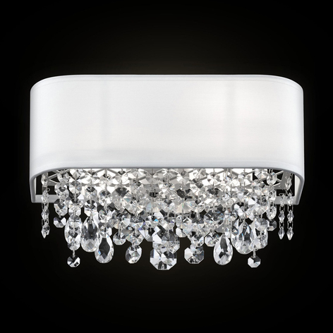 Textil-Wandlampe Manfred m. Kristallen