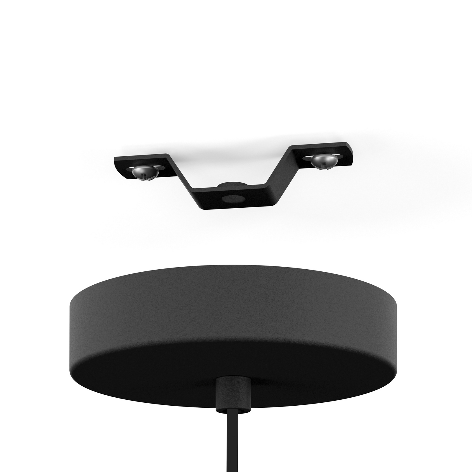 Vintage κρεμαστό φωτιστικό Priddy, μονόφωτο, μαύρο