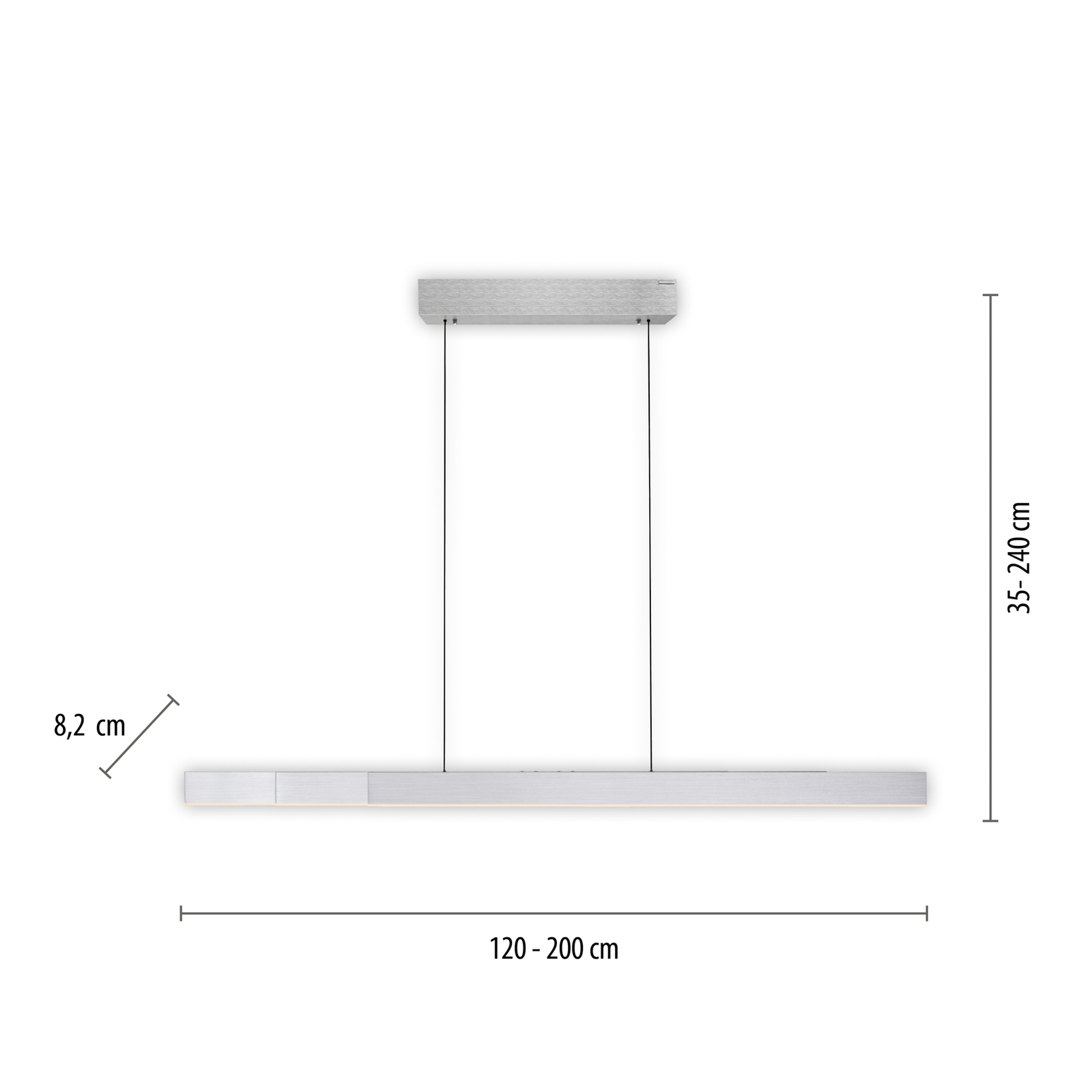 Pure Moto-Rise LED hanglamp met CCT, zilver