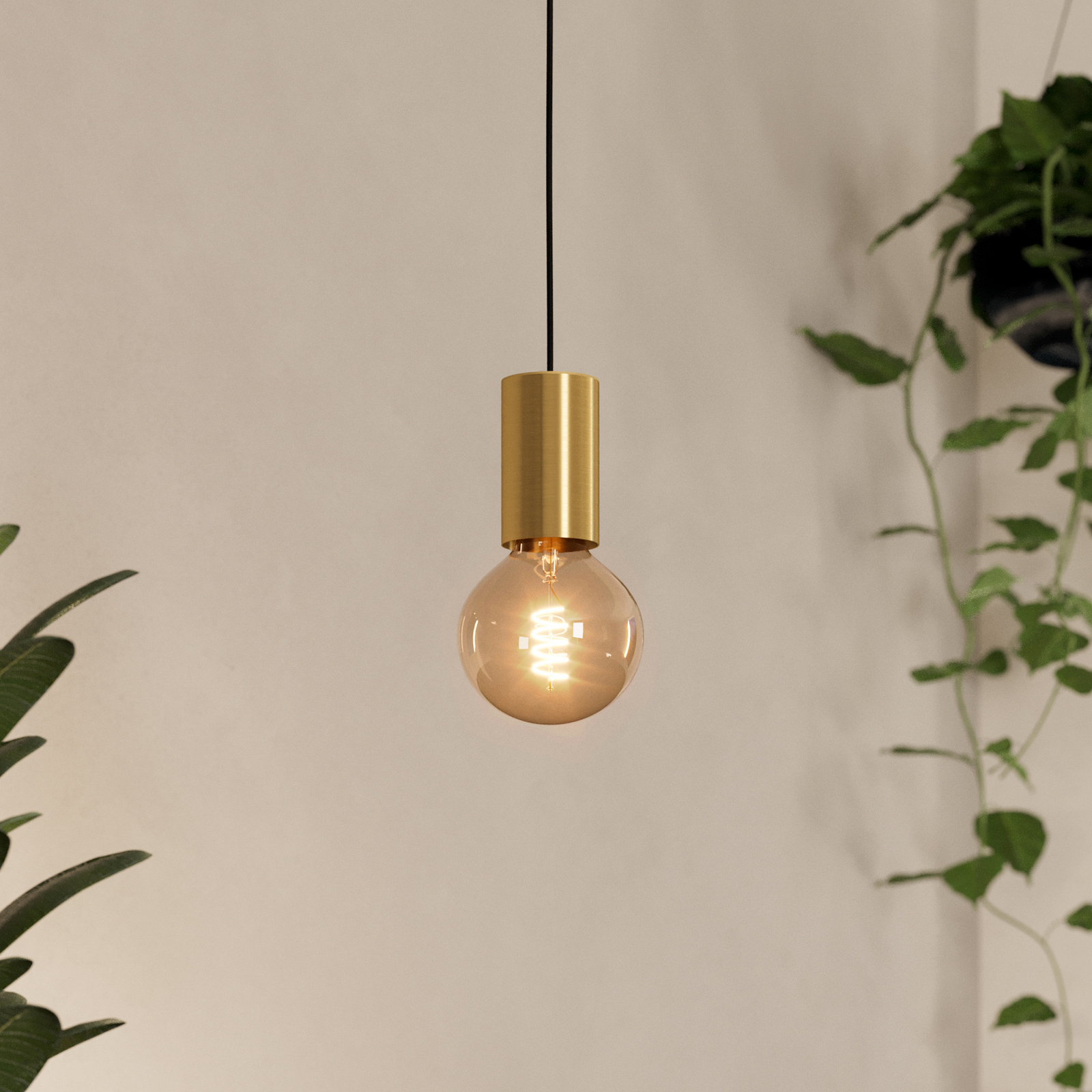 Pozueta 1 obesek, enojna svetilka, medenina