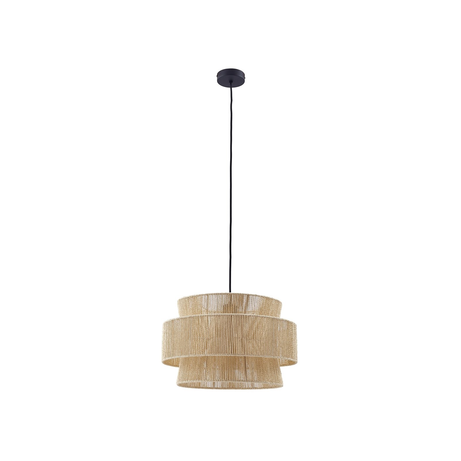 Lindby pendant light Anuva, natural, paper, Ø 45 cm