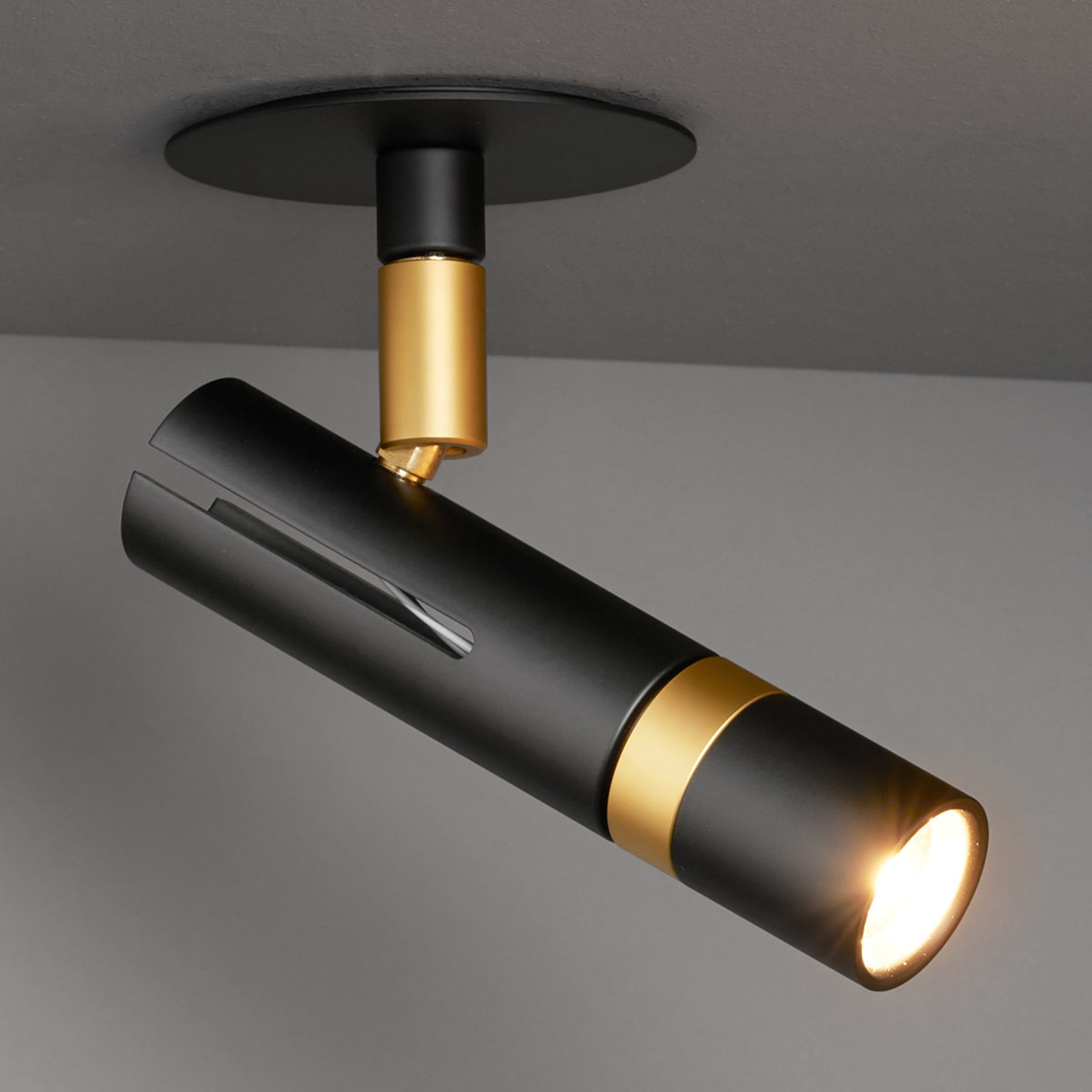 LDM LDM Kyno LED spot stropní držák černá/zlatá