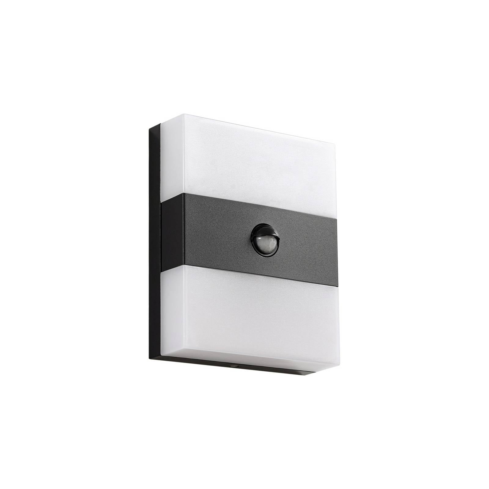 Prios LED-Außenwandleuchte Teekon, anthrazit, Sensor, IP44