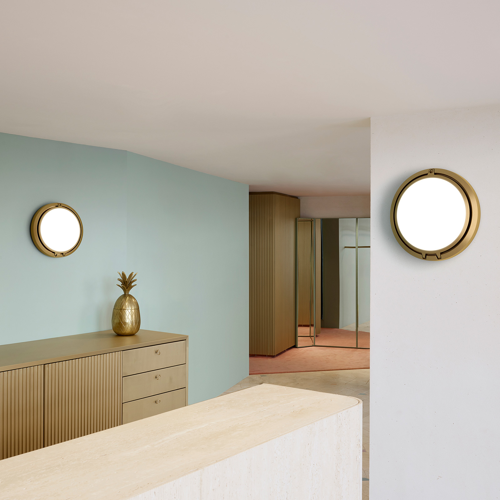 Luceplan Metropoli Wandleuchte bronze Glas