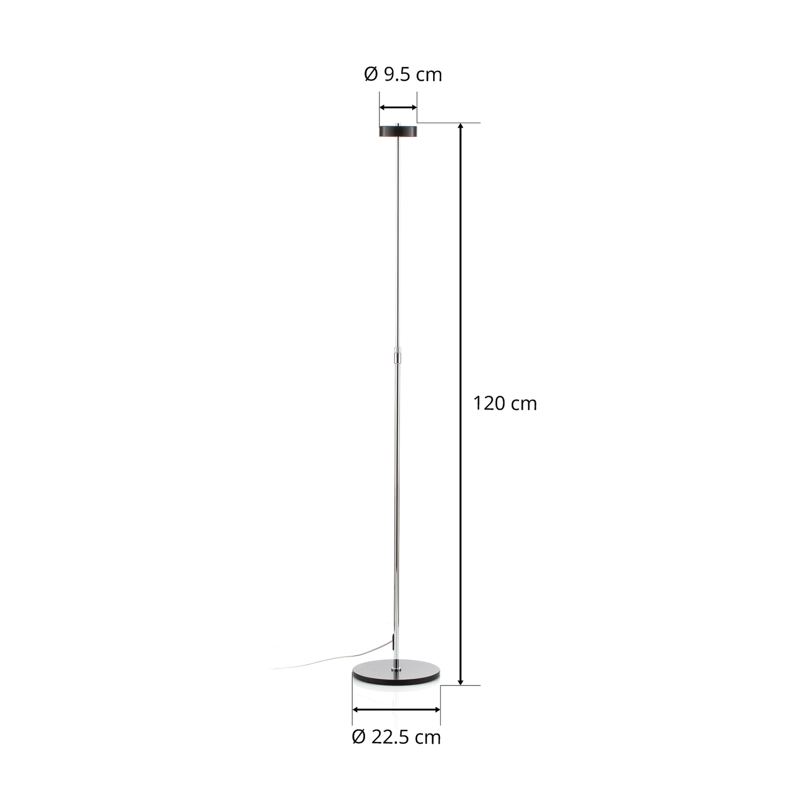 Baulmann 24.108.69 LED-Stehleuchte Sensor schwarz