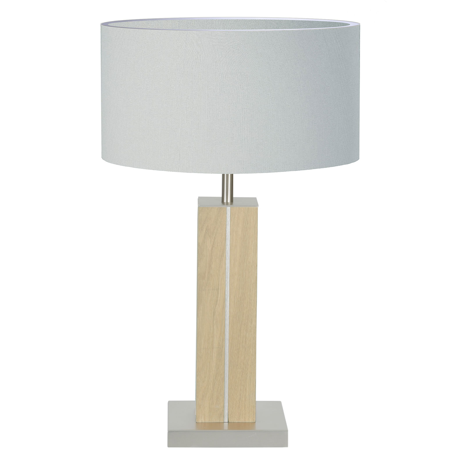 HerzBlut Dana lampa stołowa, dąb, biała, 56cm