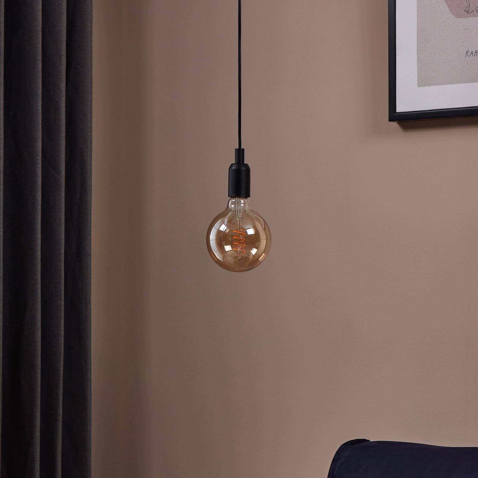 LED-Globelampe E27 4W amber Ø 12,5 cm günstig online kaufen