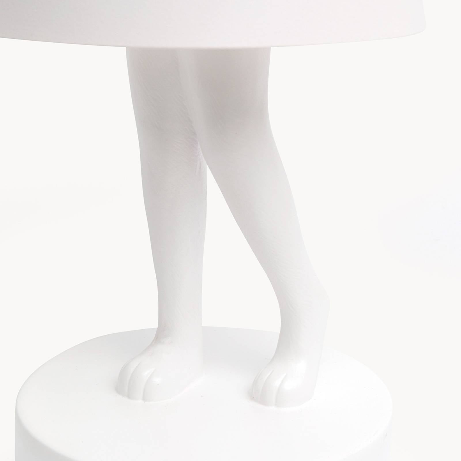 Lampe de table LED rechargeable Kare Animal Rabbit, blanche, IP44, 29 cm