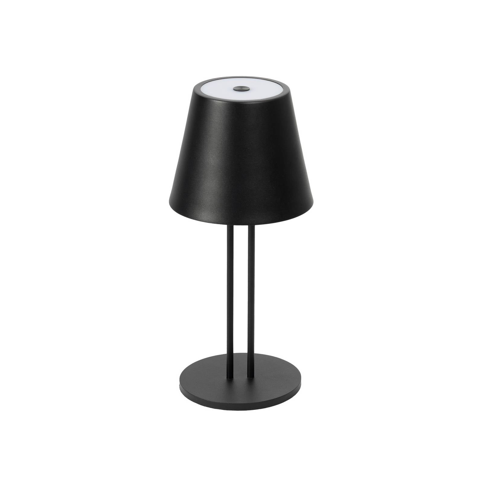 Lindby LED-Akkutischlampe Janea TWIN, schwarz, Metall