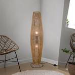 Talna svetilka Miki, rjava, višina 103 cm, papir