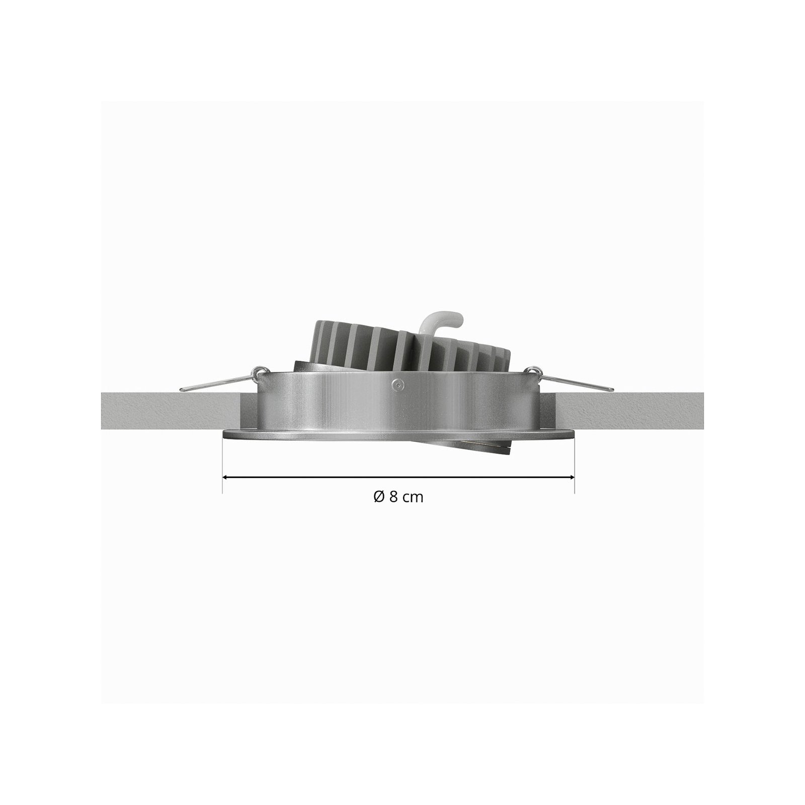 Luminaire LED encastré Rico 6,5 W acier brossé