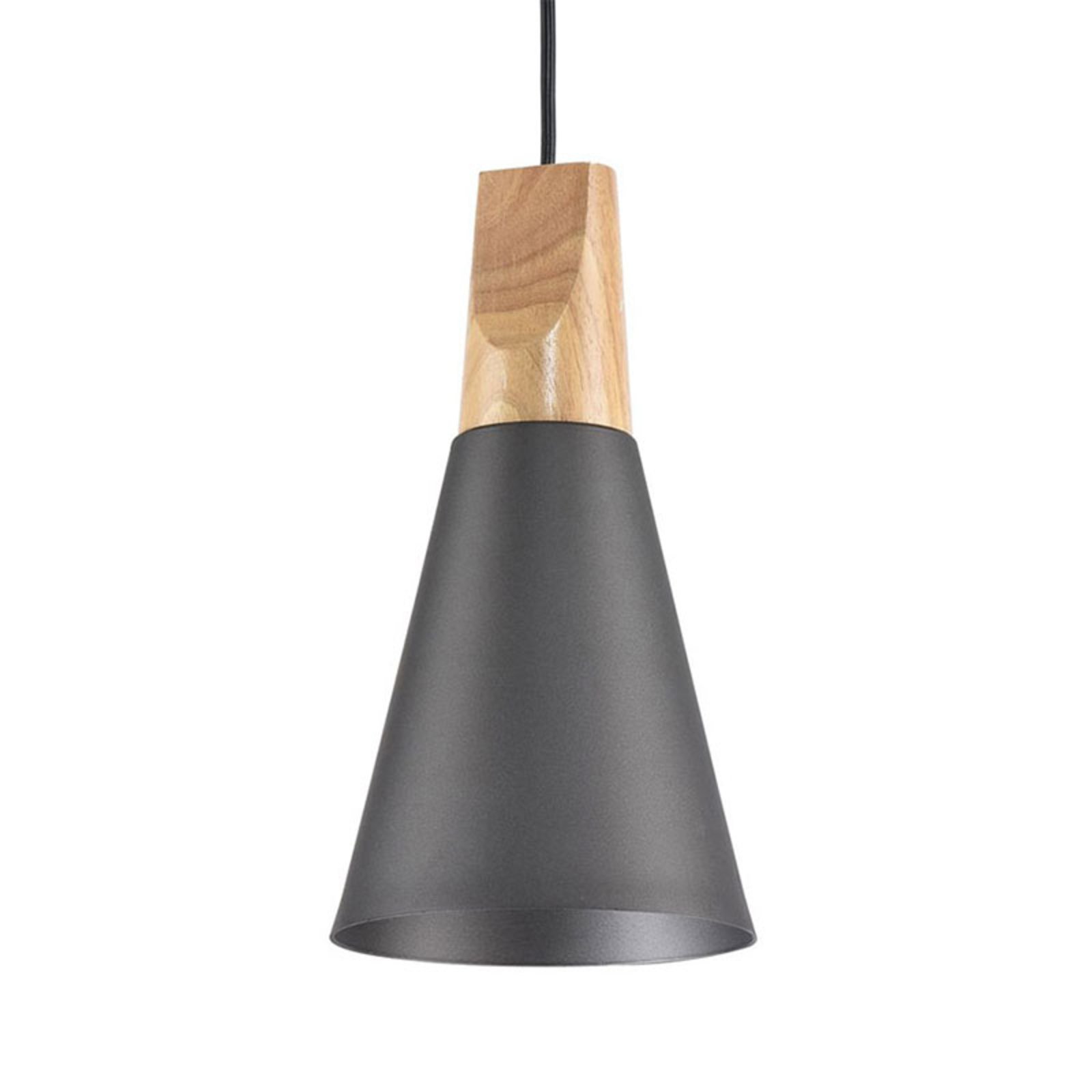 Dvokonusna viseća svjetiljka u antracit boji, Ø 14 cm
