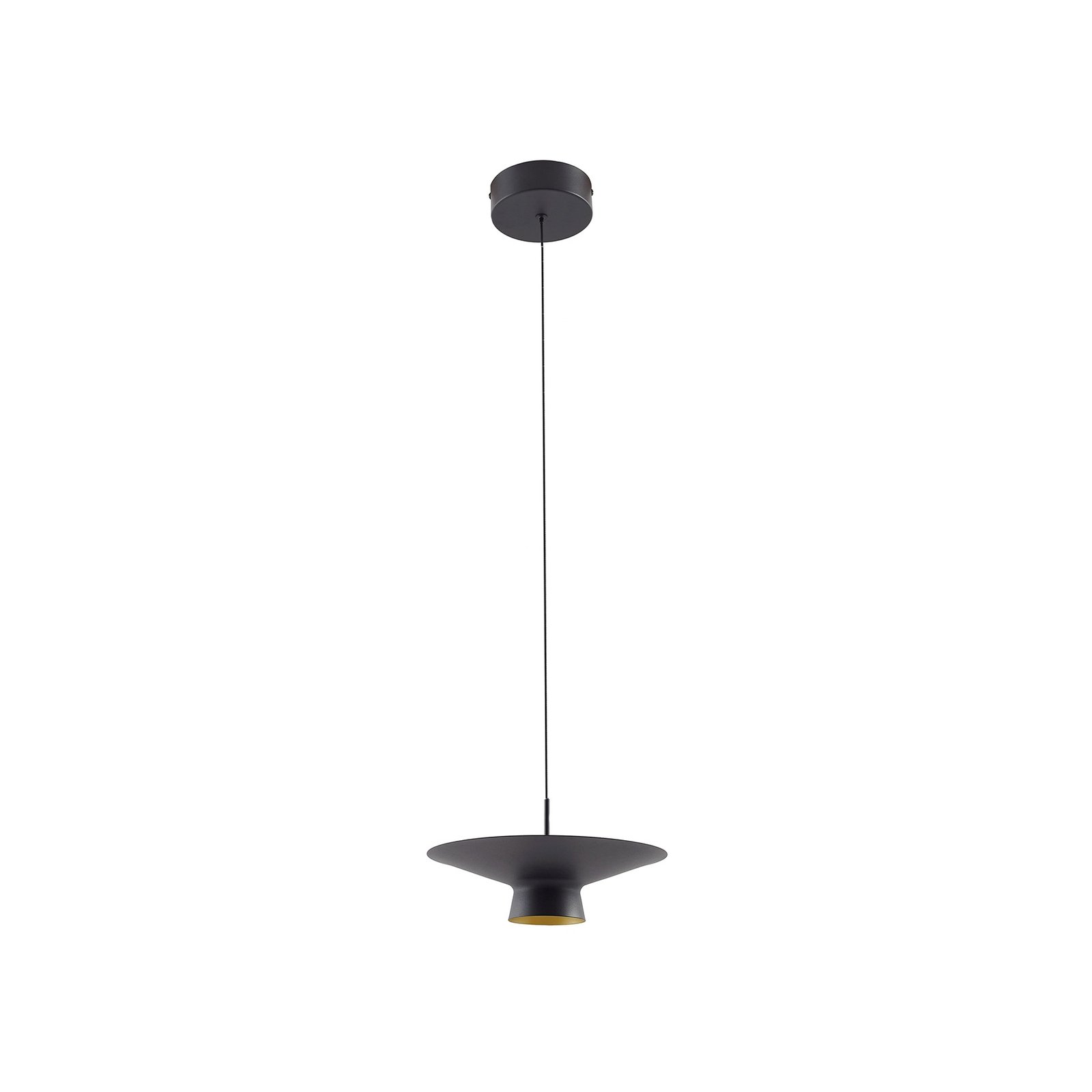 Lindby Lampă suspendată cu LED Norvind, 2 becuri, negru, metal