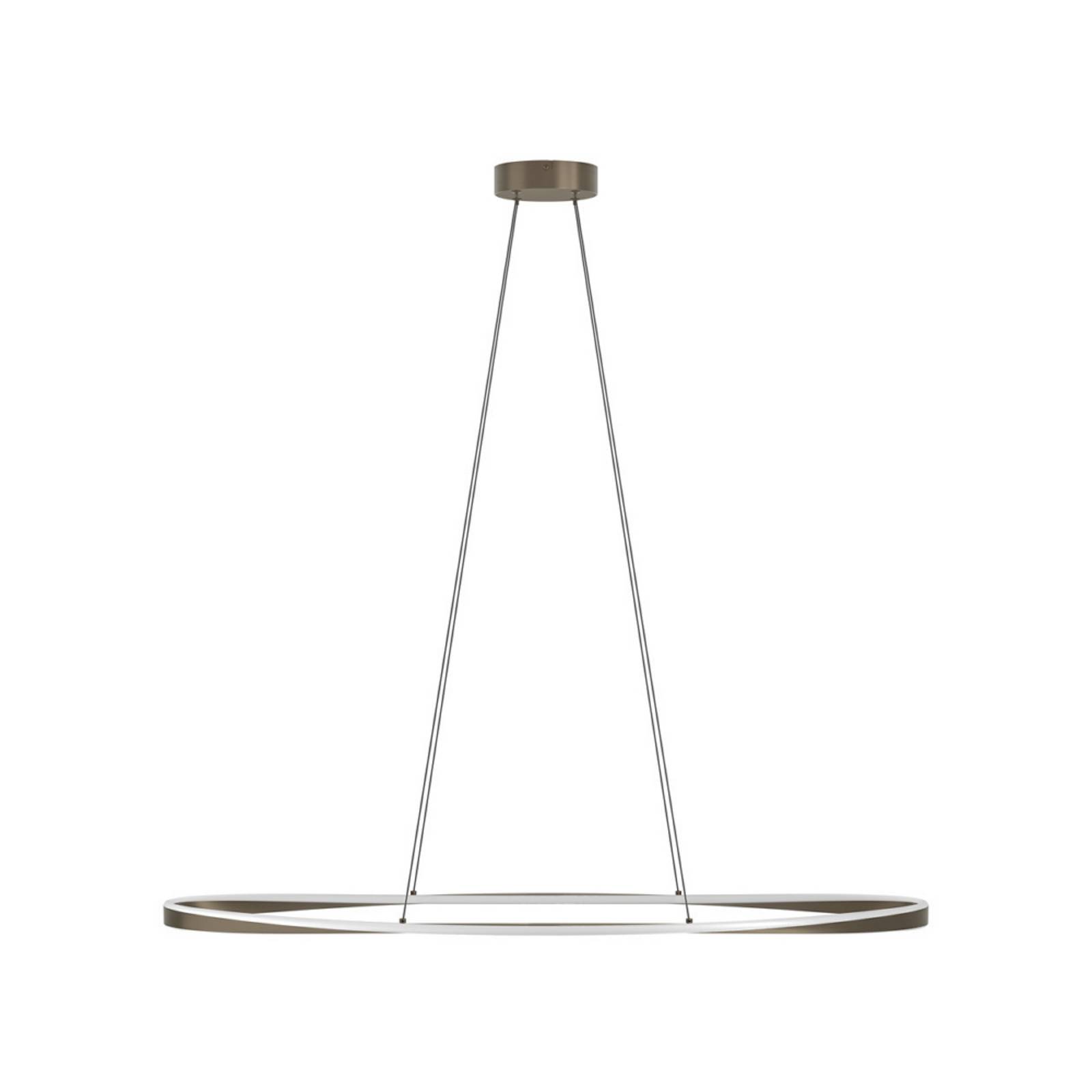 EGLO LED-Hängelampe CAMEROTA, bronze 111x38 cm Fernbedienung