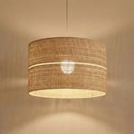 Lámpara colgante Calma, 1 luz, beige, rafia, Ø 50 cm, E27