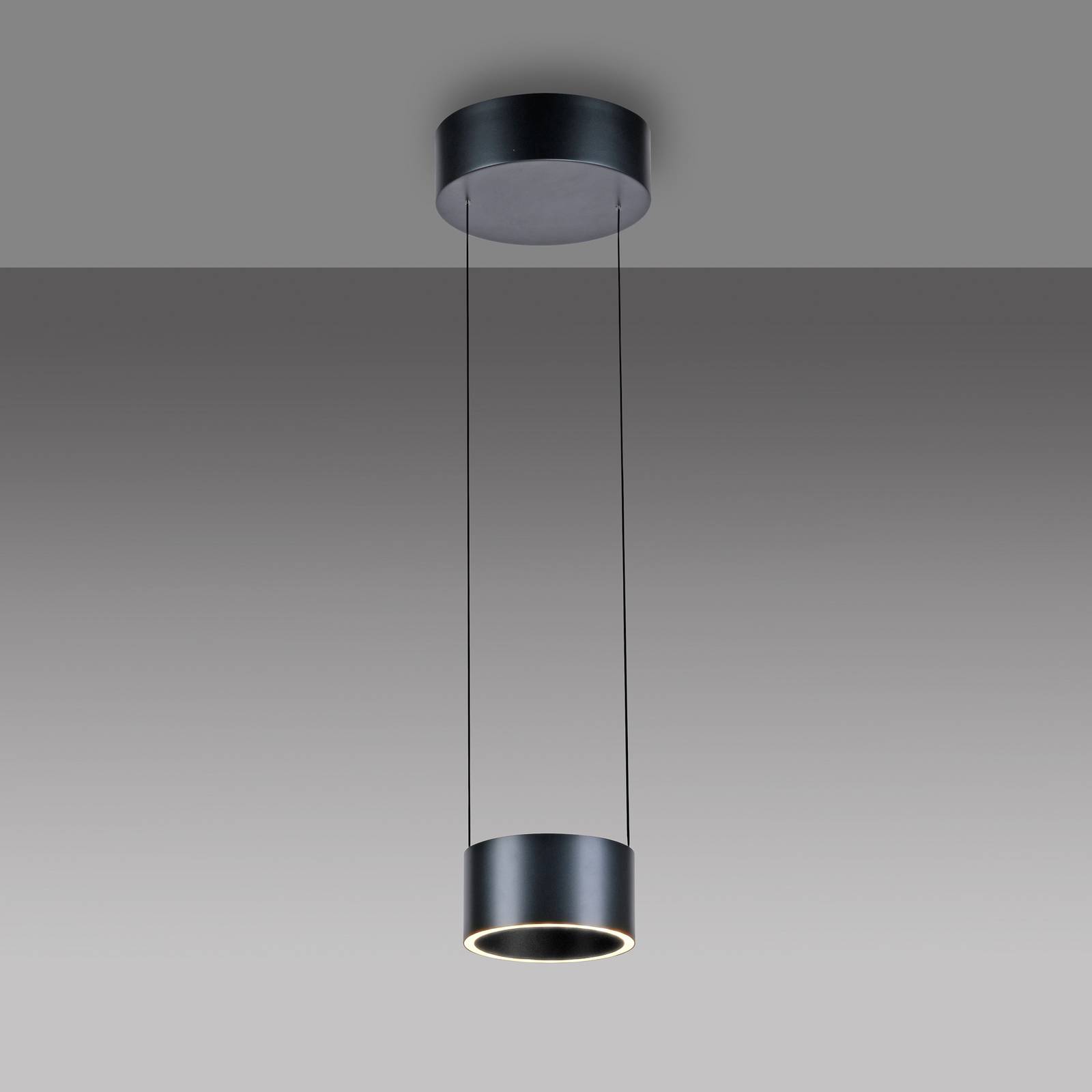 Lampa wisząca LED PURE Clipse, szara, Ø 20 cm CCT ściemniany 2-punktowa
