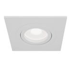 Downlight Atom, GU10, bianco, cornice angolare