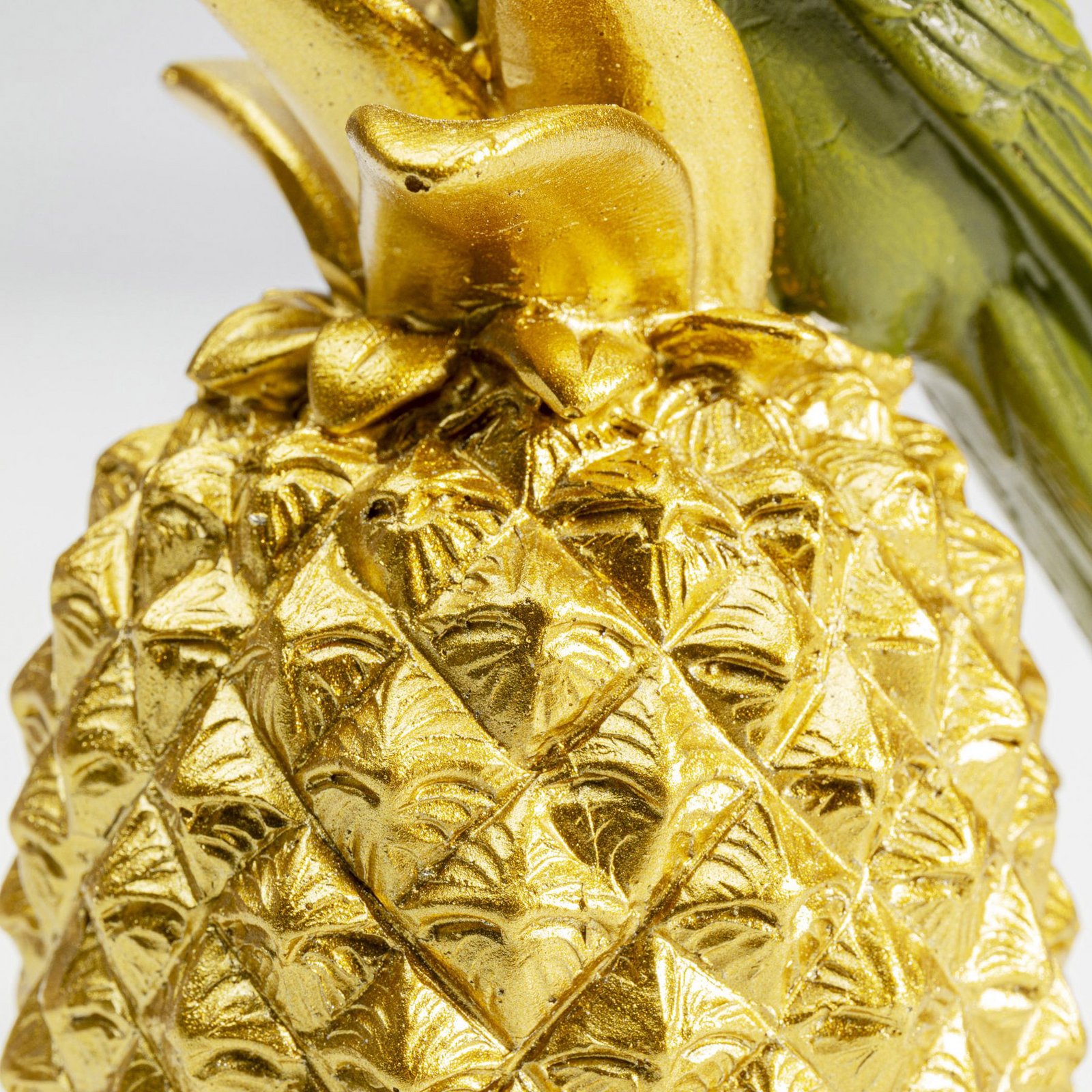 KARE decoratiefiguur ananas papegaai, polyresin, goudkleurig, groen