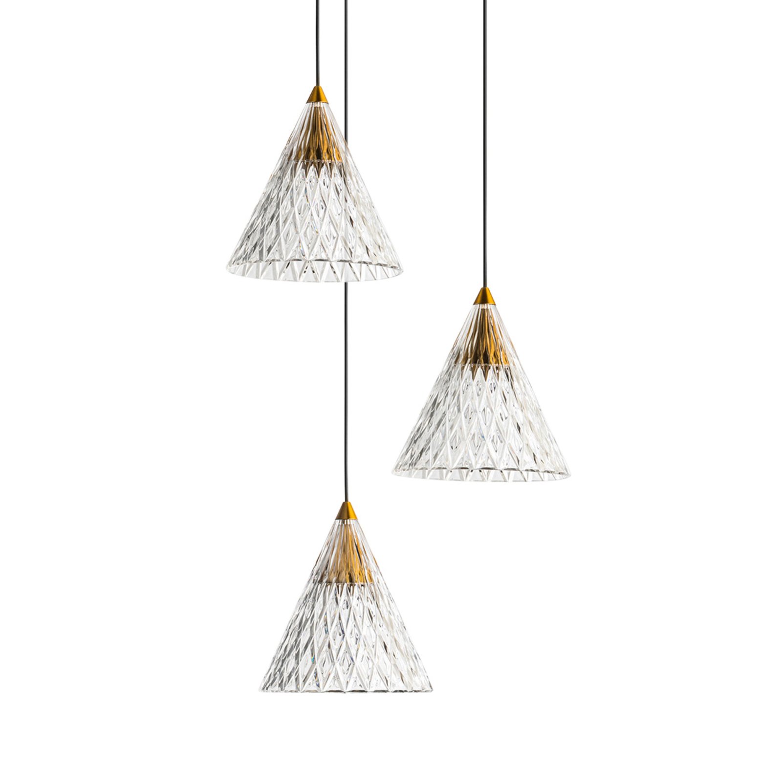 LEDS-C4 Veneto LED-Hängelampe Anbau 3-flammig