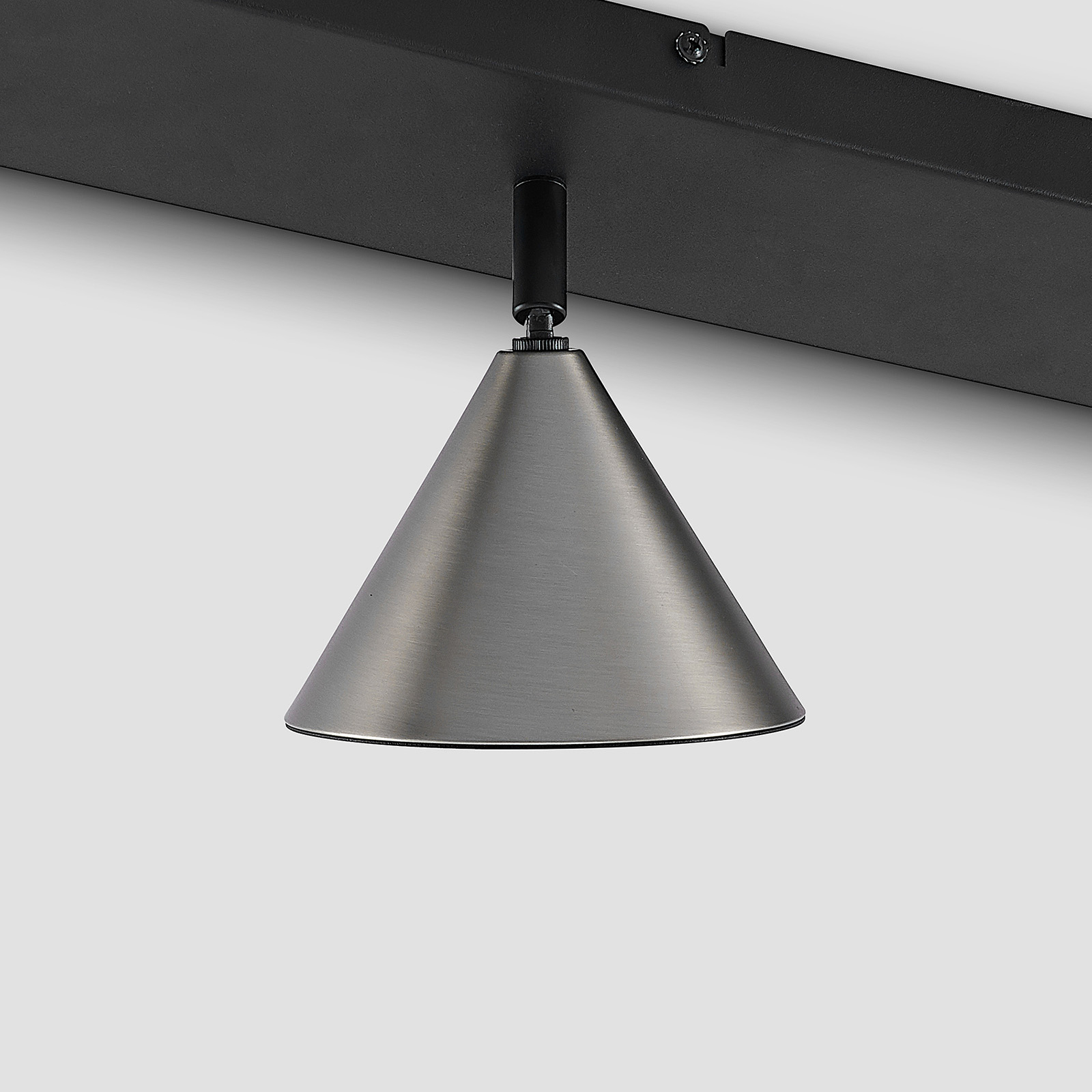 Lucande Kartio ceiling lamp 4-bulb tiltable nickel