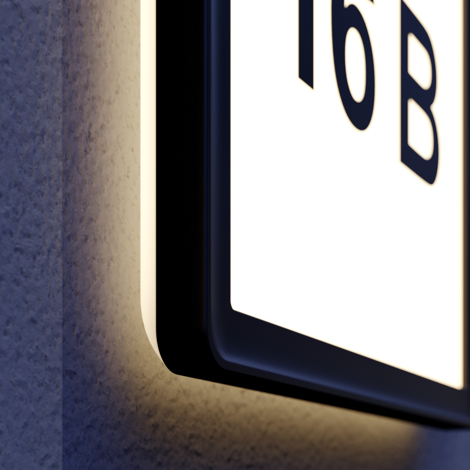 Prios Darui LED-Außenwandleuchte mit Hausnummerset