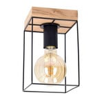 Gretter Ceiling Lamp Wood/Black - Envostar
