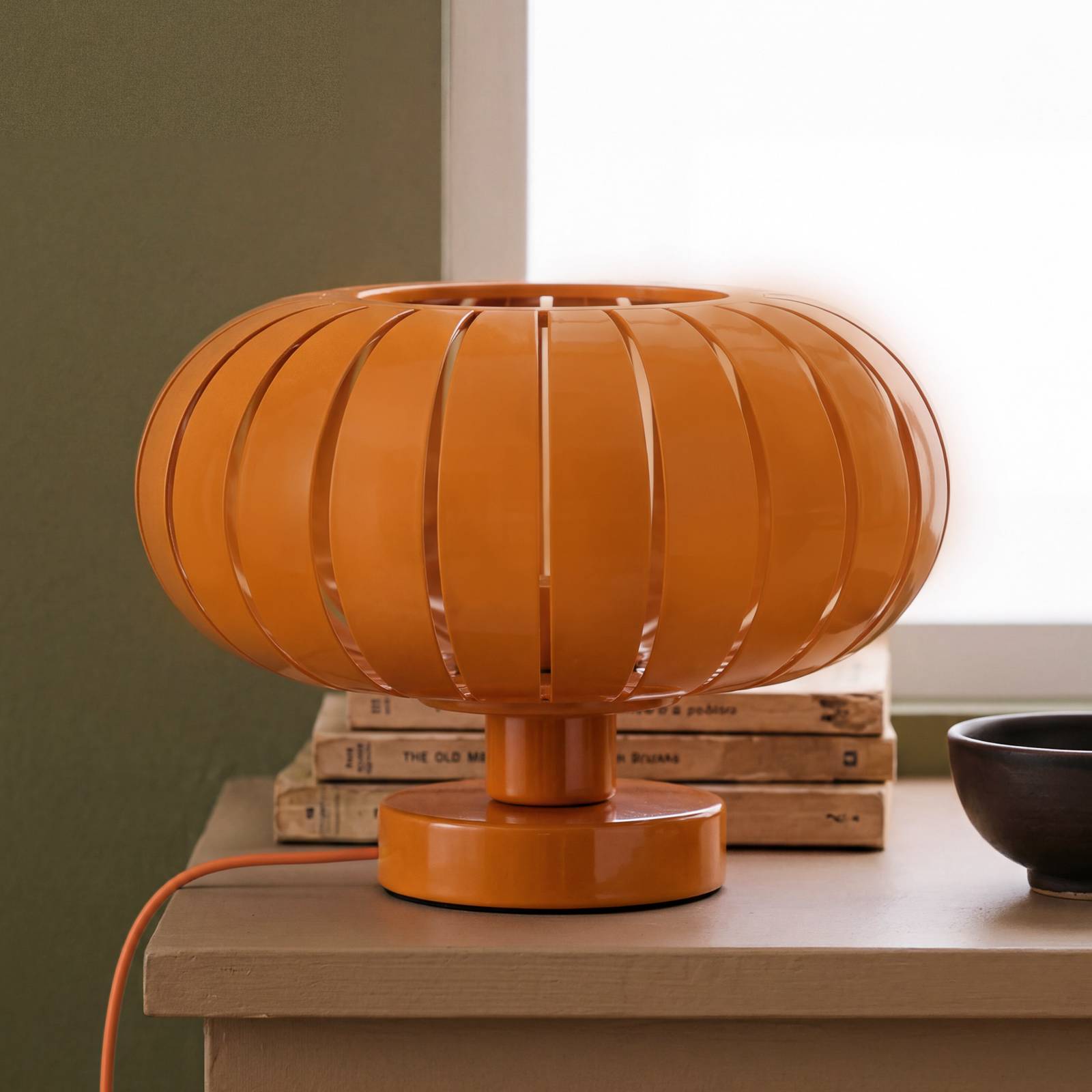 Lampa stołowa OSRAM Decor Flora, pomarańczowa, Ø 28 cm, E27