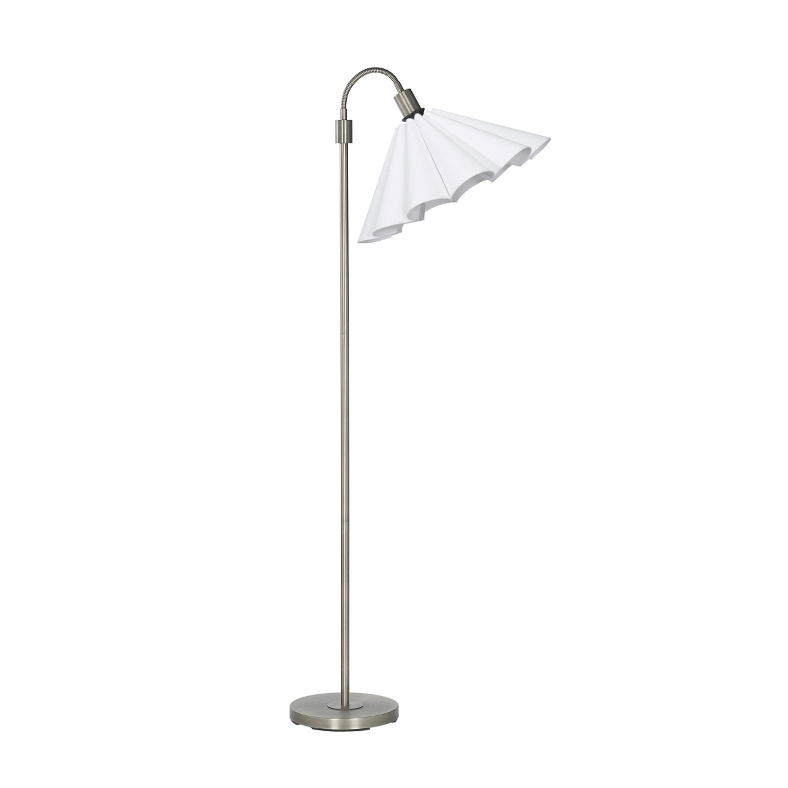 PR Home Frenja lampe sur pied, blanc/chrome, Ø45cm