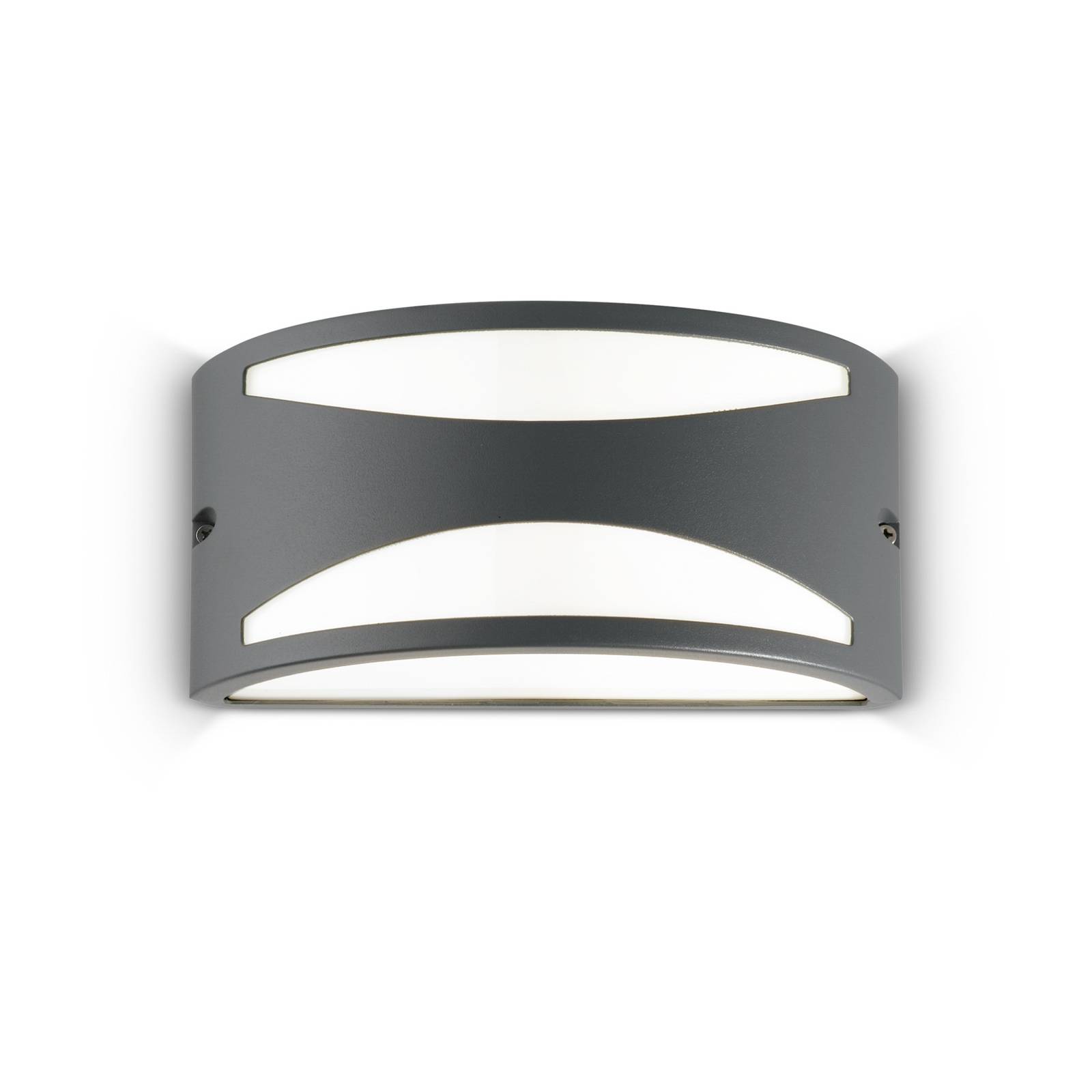 Ideal Lux Außenwandlampe Rex-3, anthrazit, Alu, Breite 25 cm