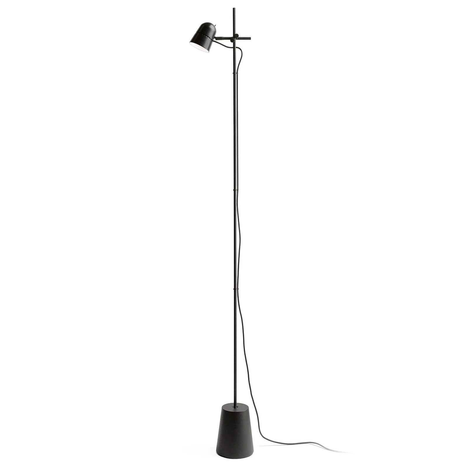 Luceplan Counterbalance -LED-lattiavalo, musta