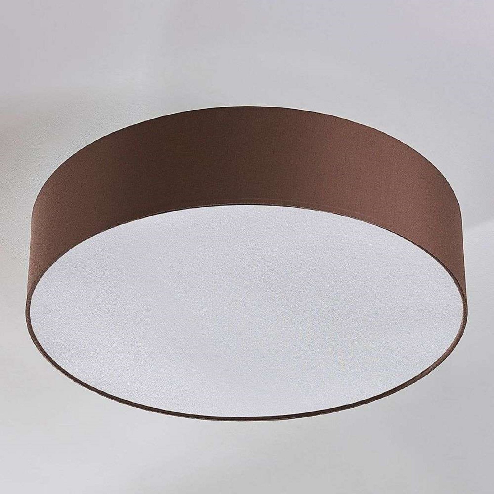 Sebatin Ceiling Lamp Ø50 Brown/White/Nickel - Lindby