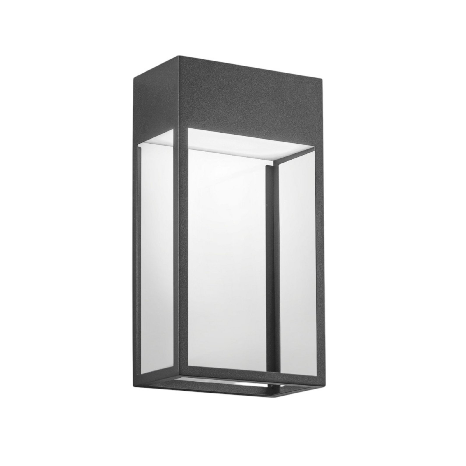 LED vonkajšie nástenné svietidlo Edo, tmavošedá, kov, 30 cm, IP65