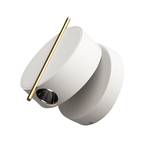 Applique murale LED Maytoni Nuance, blanc / doré, Ø 10 cm