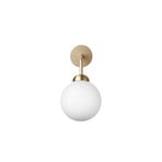 Nuura wandlamp Apiales vast bedraad 22 cm, messing/opaal