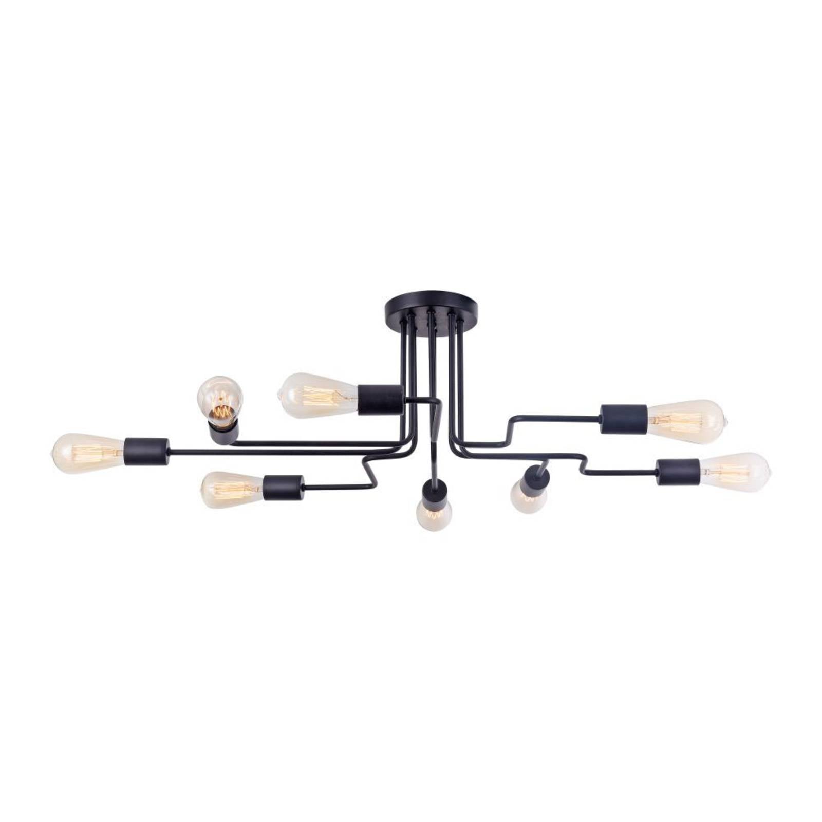 MAYTONI DECORATIVE LIGHTING Sputnik Moderne Designer-Lampe, schwarzer Metallrahmen, für Küche Wohnzimmer Schlafzimmer, Kreative Deckenlampe, Innenraumlampe, 8-flammig exkl. 8 x 60W E27 230V IP20