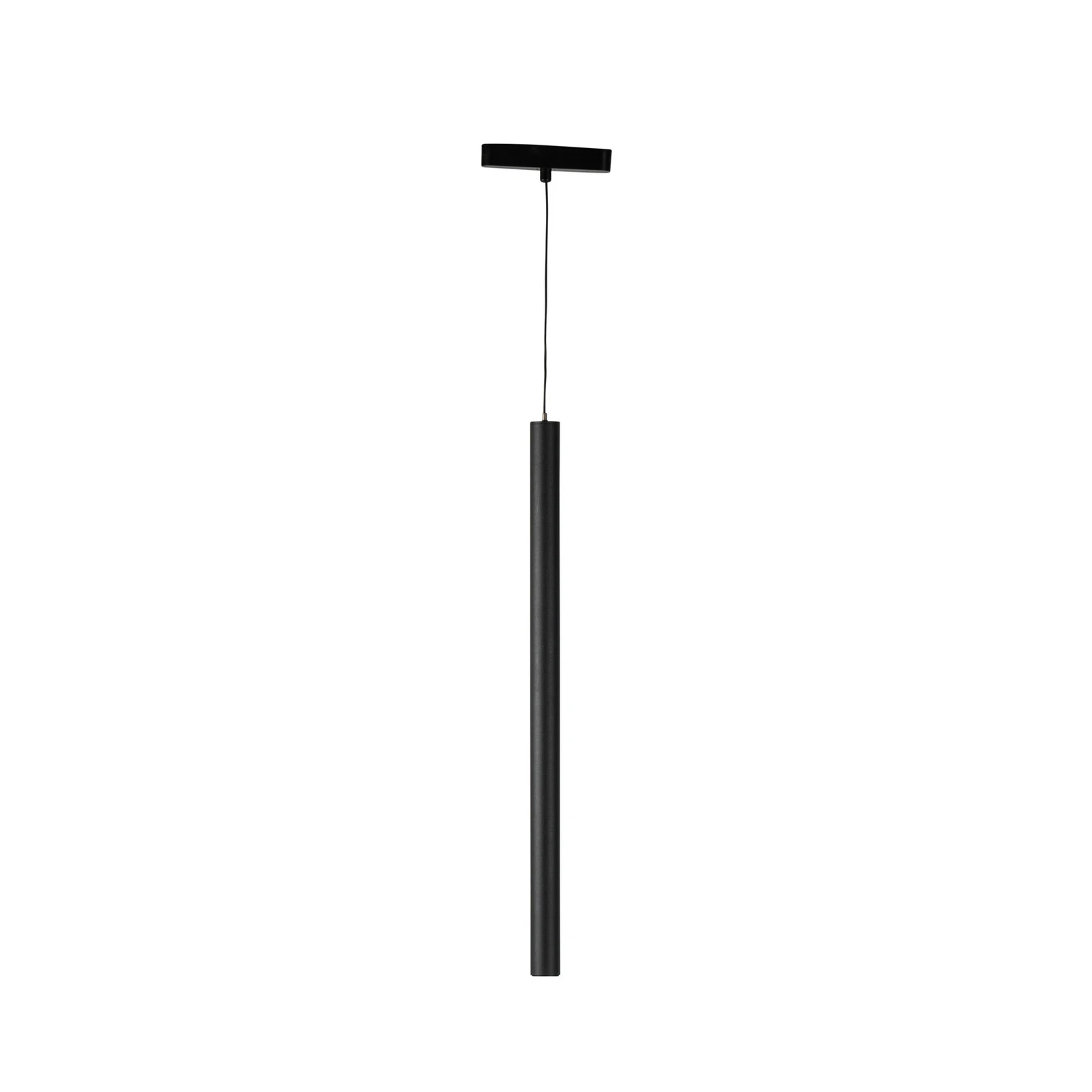 Lindby lámpara colgante LED Lumaro, negro, Ø3cm,aluminio,48V,atenuable